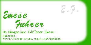 emese fuhrer business card